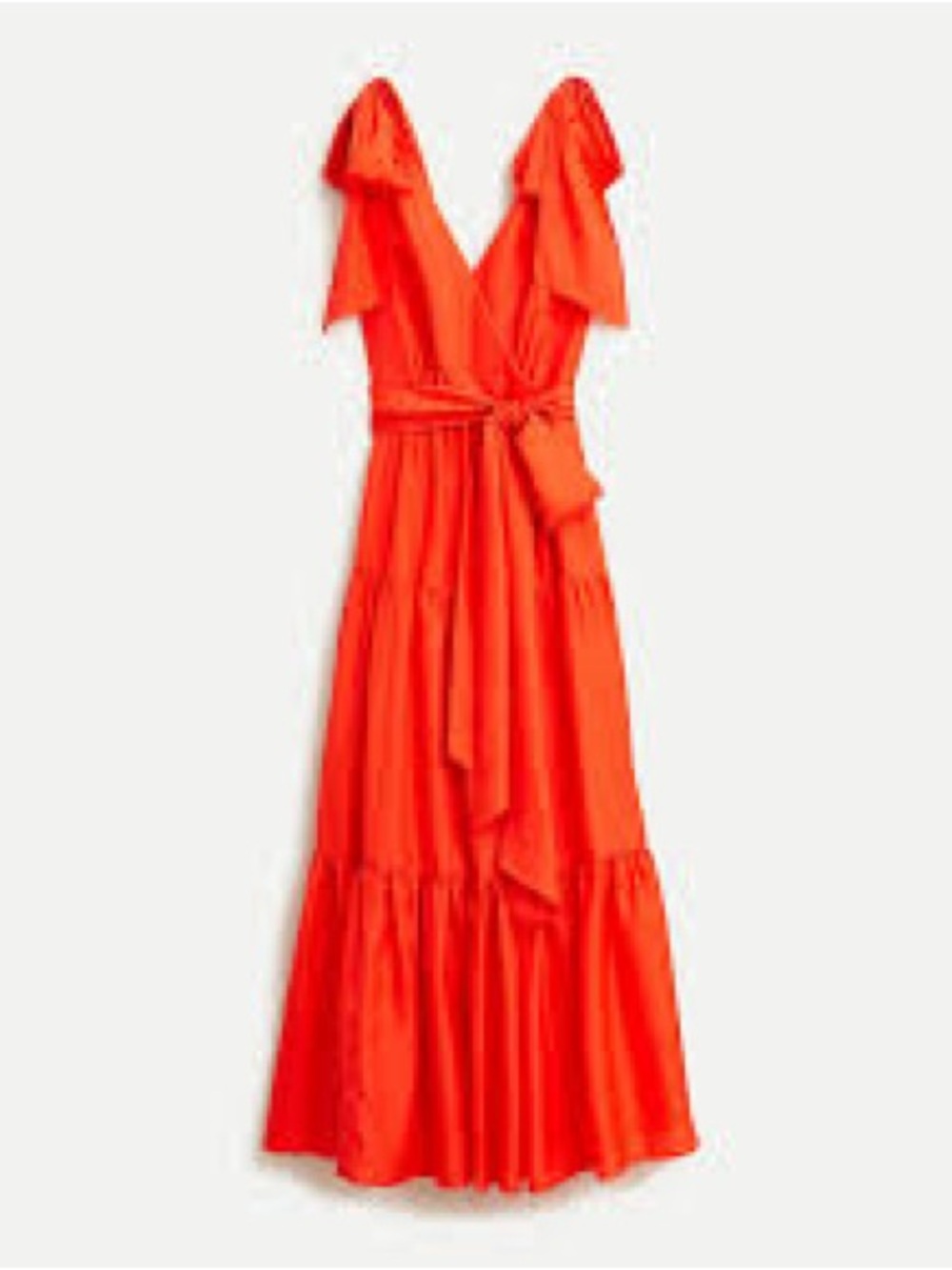 nwt jcrew silk bow shoulder maxi